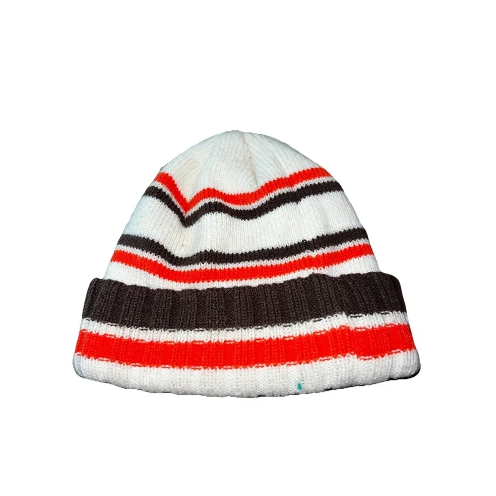 Cleveland‎ Browns Youth 47 Brand Brownie Elf Striped Cuffed Knit Beanie Hat